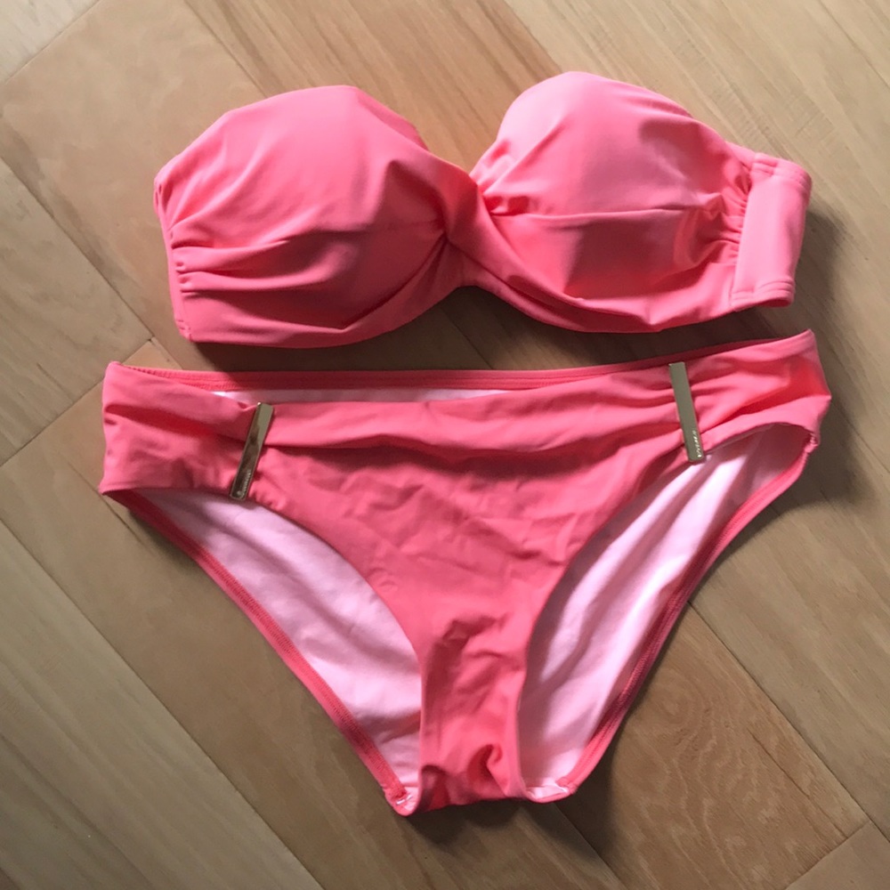 Vs Strapless Bikini Set Removable Padding M/34b - image 1